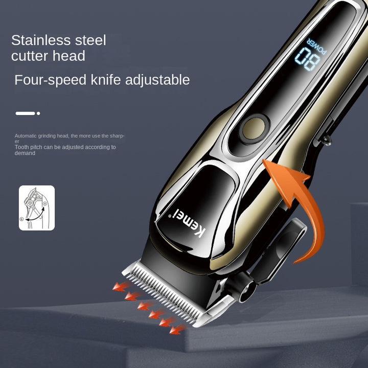 KM-1990 Pro Electric Hair Clipper | LCD Display | Salon & Barber Use
