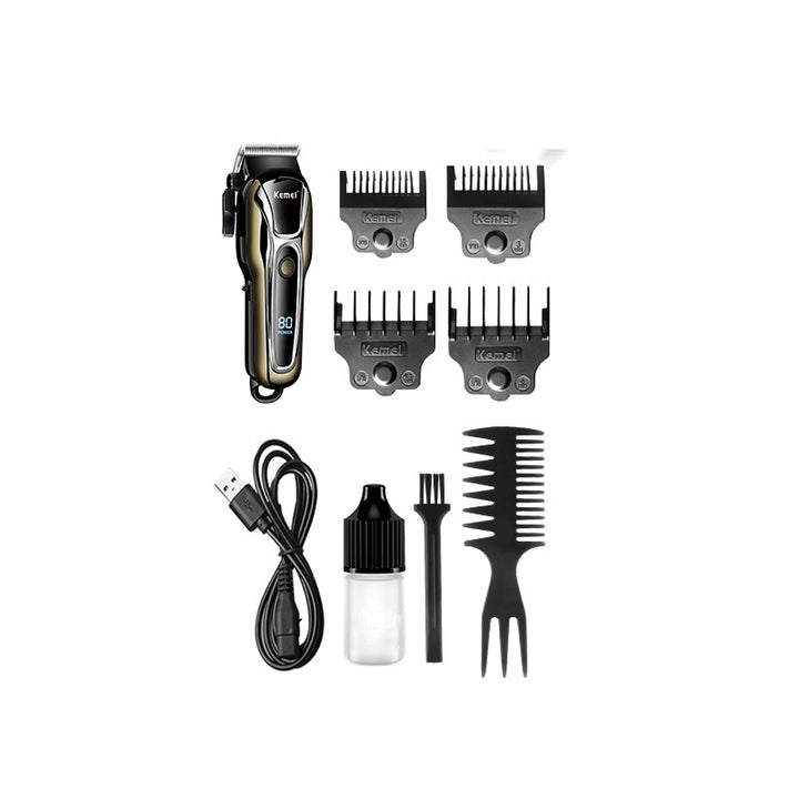 KM-1990 Pro Electric Hair Clipper | LCD Display | Salon & Barber Use