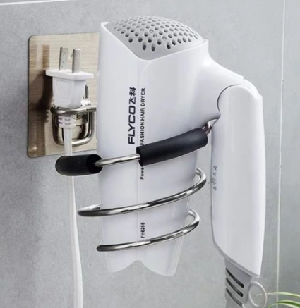 Stainless Steel Hair Dryer & Straightener Holder | Salon Organizer
